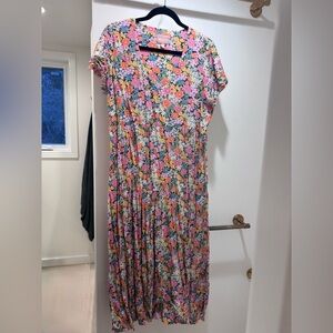 Show Me Your MuMu Pink and Orange Floral Maxi Dress
